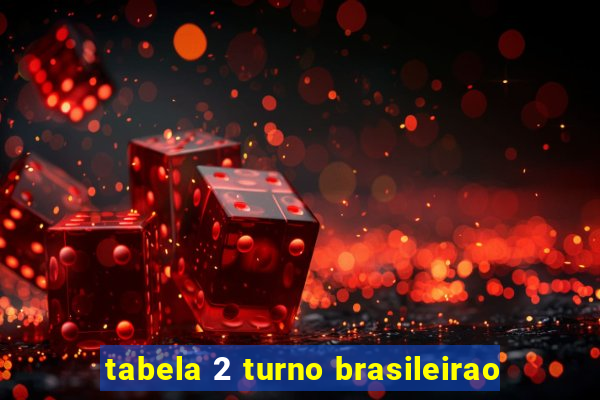 tabela 2 turno brasileirao